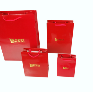 Sacchetti Milano carta lucida colori Rosso, Oro e Blu - 3 di 3